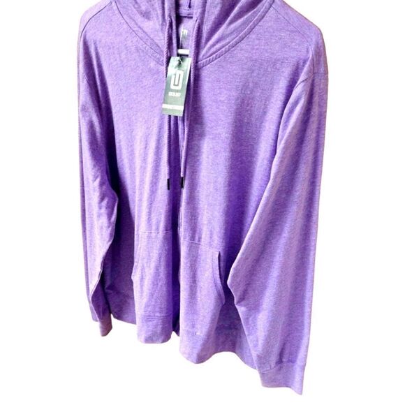 IDEOLOGY Women's Plus Size Purple Hooded Light Jacket. - Picture 5 of 12